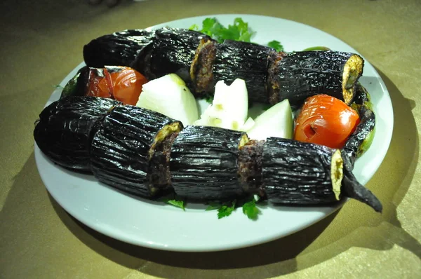 Turkish Food Cuisine Cakes Desserts Trk Yemekleri Mutfa Pastalar Tatllar — 图库照片