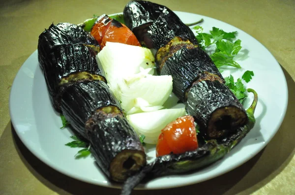 Турецкая Еда Кухонные Торты Десерты Числе Trk Yemekleri Mutfa Pastalar — стоковое фото