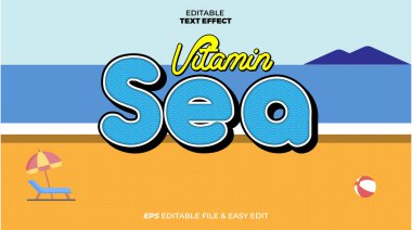 Vitamin Denizi Düzenlenebilir Metin Efekti