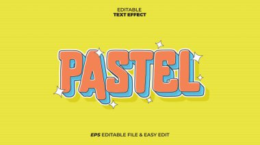 Pastel Renk Düzenlenebilir Metin Efekti
