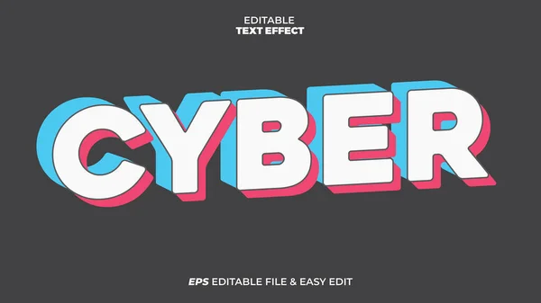 Efekt Editovatelného Textu Chyby Kybernetiky — Stockový vektor