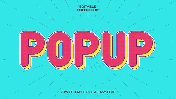 Effet Texte Modifiable Pop — Image vectorielle