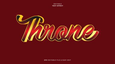 Taht Lüks Düzenlenebilir Metin Efekti