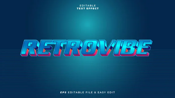 Efekt Upravitelného Textu Retro Vibe — Stockový vektor