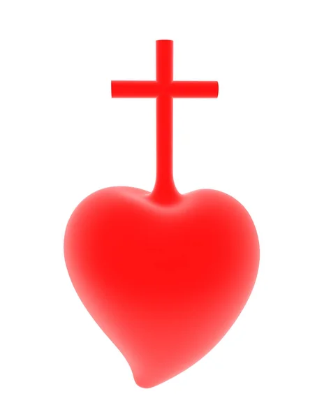 Illustration Sacred Heart Jesus Religious Symbol Colorful Graphic Design — Stock Photo, Image