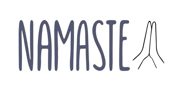 Yoga harfleri Namaste vektör çizimi. 