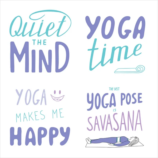 Renkli Yoga harf vektör çizimi.