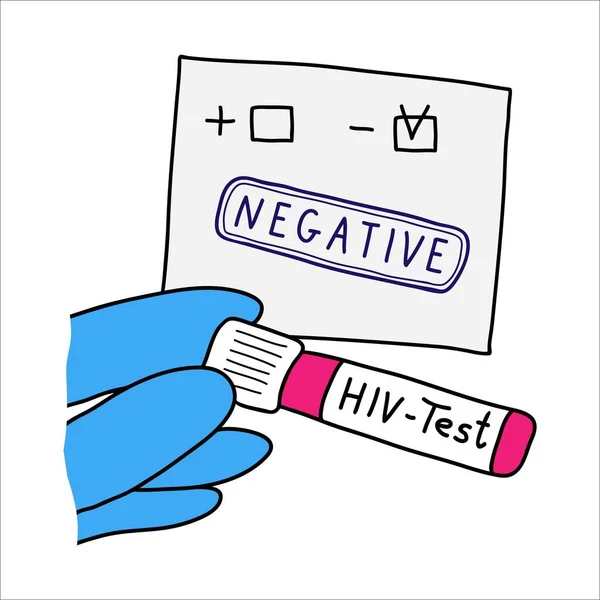 HIV-test vektör çizimi