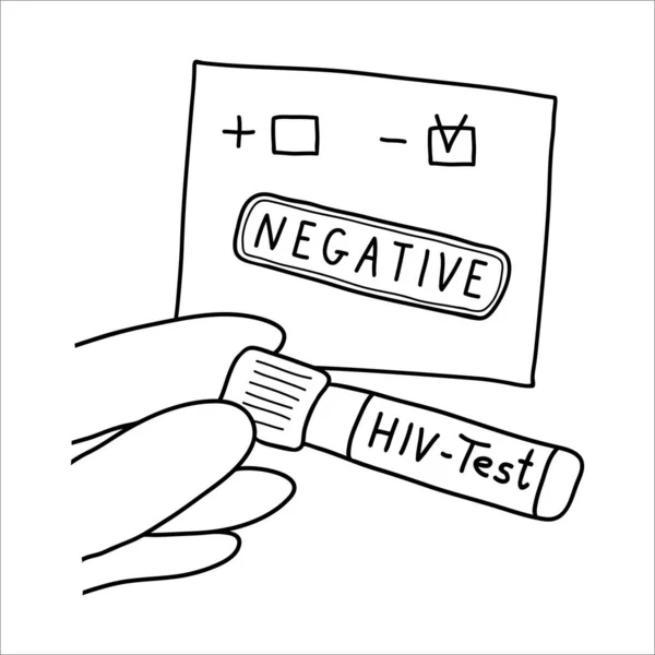 HIV testi karalama çizimi