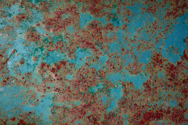 rusty metal plate blue paint cracked brown rust dirty grunge rough texture old peeling damaged background