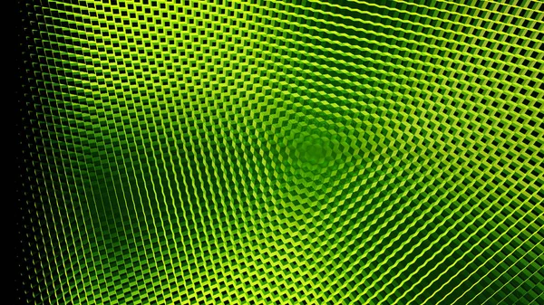 Cubos Formas Holograma Verde Patrón Geométrico Brillo Futurista Ilusión Óptica —  Fotos de Stock