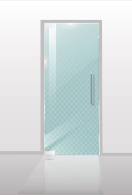 Cam kapı üzerinde şeffaf arka plan izole. Vektör