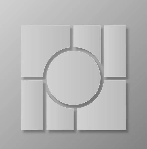 Kolaj çerçeveleri, fotoğraflar, çizimler veya çizimler için şablonlar. Vektör çerçevesi. Kolaj kavramı. Whiteboard ve markalaşma sunumu. Kartonpiyer. Poster çerçevesi modeli.