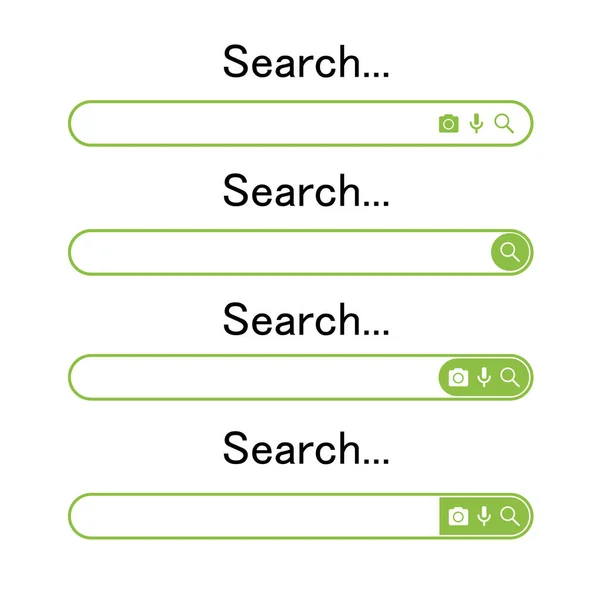 Search bar design element. Search bar for website and user interface, mobile apps. vector illustration. Search address and navigation bar icon. Collection of search form templates for websites — Image vectorielle