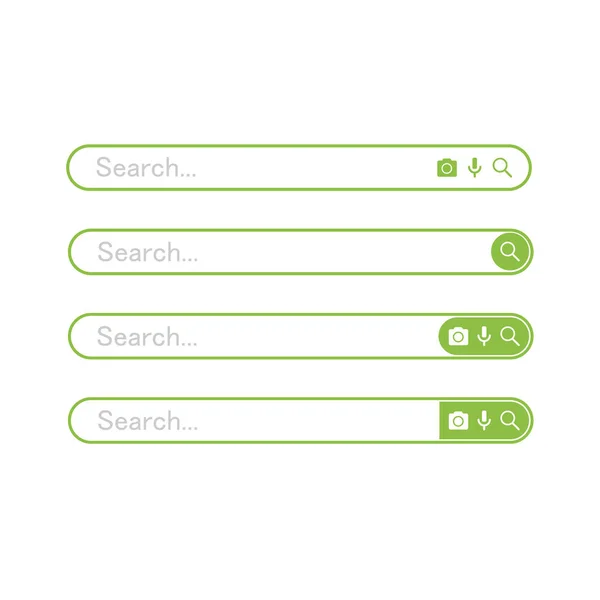 Search bar design element. Search bar for website and user interface, mobile apps. vector illustration. Search address and navigation bar icon. Collection of search form templates for websites — Image vectorielle