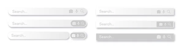 Search bar for user interface, design and website. Search address and navigation bar icon. Collection of search form templates for websites — Image vectorielle