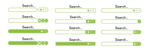 Search bar design element. Search bar for website and user interface, mobile apps. vector illustration. Search address and navigation bar icon. Collection of search form templates for websites — Image vectorielle