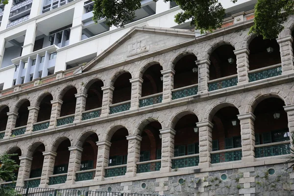 Fasada Starego Szpitala Psychicznego Hongkong Wrz 2021 — Zdjęcie stockowe