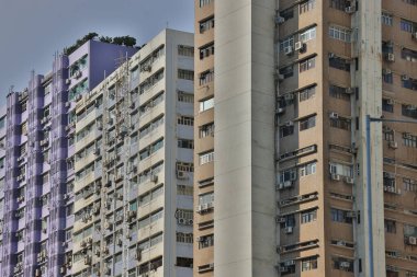 Konut manzarası, Hong Kong, 2 Ekim 2021 