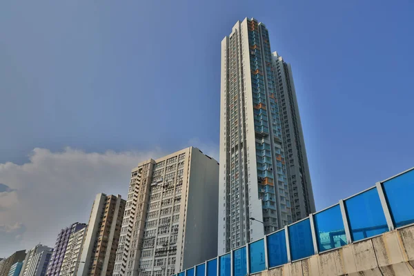 Blick Auf Wohngebäude Hong Kong Okt 2021 — Stockfoto