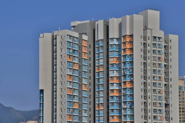 Blick Auf Wohngebäude Hong Kong Okt 2021 — Stockfoto