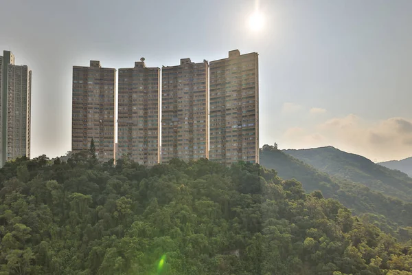 Blick Auf Wohngebäude Hongkong China Okt 2021 — Stockfoto