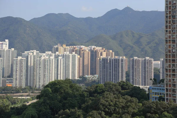 Vista Edifícios Residenciais Hong Kong China Oct 2021 — Fotografia de Stock