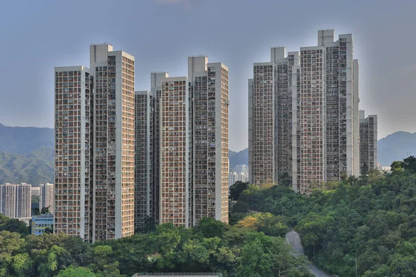 Вид Жилые Дома Гонконг Китай 2021 — стоковое фото
