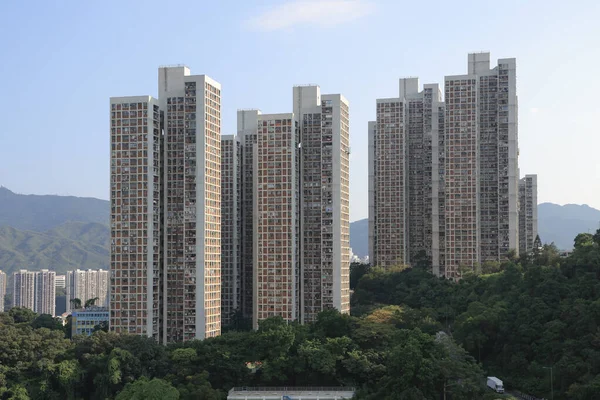 Άποψη Των Κτιρίων Κατοικιών Hong Kong Κίνα Οκτ 2021 — Φωτογραφία Αρχείου