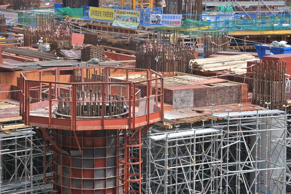 Vista Canteiro Obras Wong Chuk Hang Depo Hong Kong Out — Fotografia de Stock