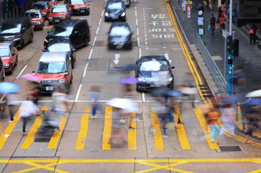 Hong Kong 'da sokak sahnesi, 16 Ekim 2021 