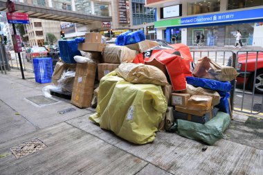 Hong Kong 'da sokak sahnesi, 16 Ekim 2021 