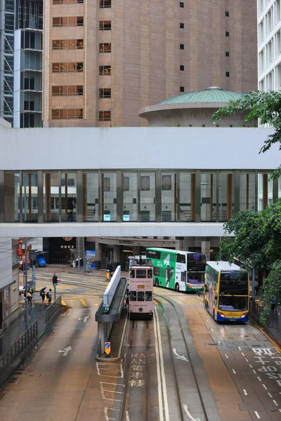 Straat Scene Hong Kong Stad Oct 2021 — Stockfoto