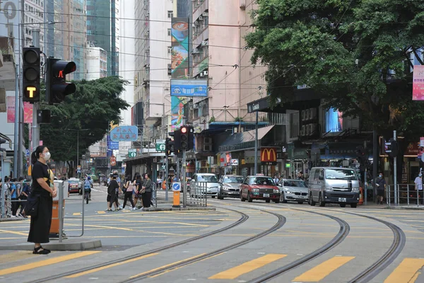 Straßenszene Causeway Bay Hongkong Okt 2021 — Stockfoto
