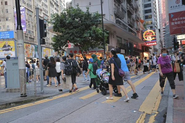 Street Scene Hong Kong City Οκτ 2021 — Φωτογραφία Αρχείου