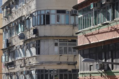 16 Ekim 2021 'de Hong Kong' da bir yerleşim yeri. 