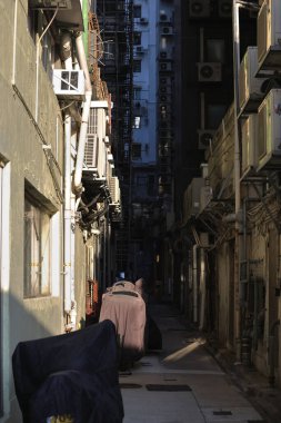 16 Ekim 2021 'de Hong Kong' da bir yerleşim yeri. 