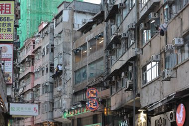 16 Ekim 2021 'de Hong Kong' da bir yerleşim yeri. 