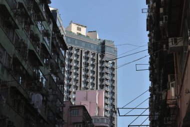 Hong Kong şehir mimarisi manzarası, 17 Ekim 2021 