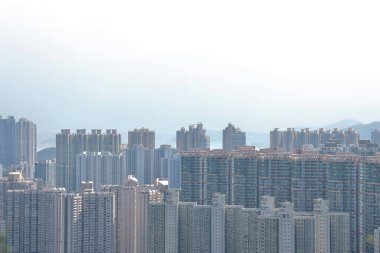 Hong Kong şehir mimarisi manzarası, 17 Ekim 2021 