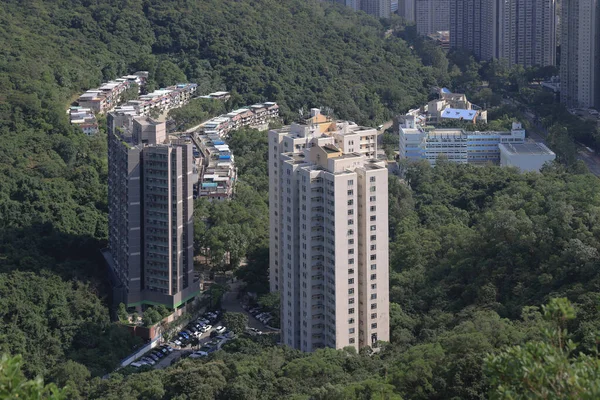 Hong Kong Colinas Verdes Arquitetura Out 2021 — Fotografia de Stock