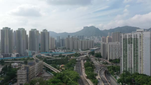 ロード Che Hung Road は香港九龍王泰新区にある道路である — ストック動画