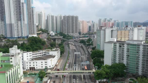 Дорога Чхве Хунг Расположена Районе Вонг Тай Син Коулун Гонконга — стоковое видео
