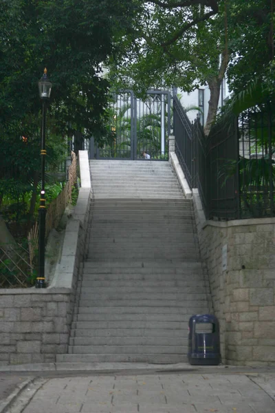 Sept 2004 Escalier Dans Jardin Hong Kong — Photo