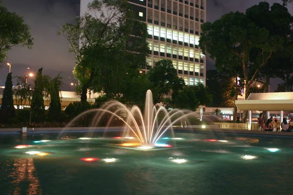 Sept 2004 Fountain Statue Square Hong Kong — Stock Photo, Image