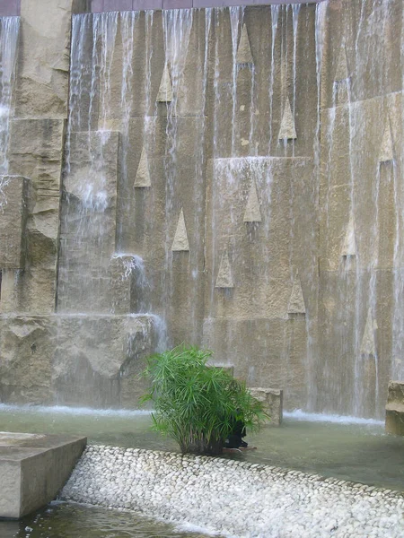 Junho 2004 Cachoeira Artificia Parque Hong Kon — Fotografia de Stock