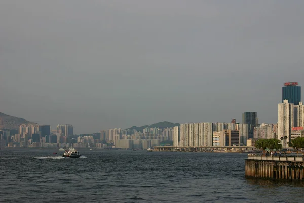 Července 2004 Východně Victoria Harbor Hong Kong Panorama — Stock fotografie