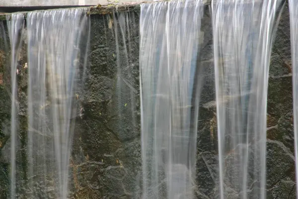 Штучний Водоспад Парку Стінний Міський Парк — стокове фото