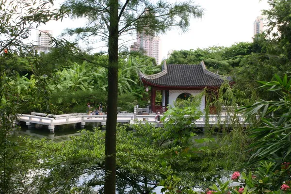 Храм Пагоди Коулун Walled City Park Hong Kong — стокове фото