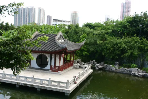 Kínai Pavilon Kowloon Falú Városi Parkban — Stock Fotó